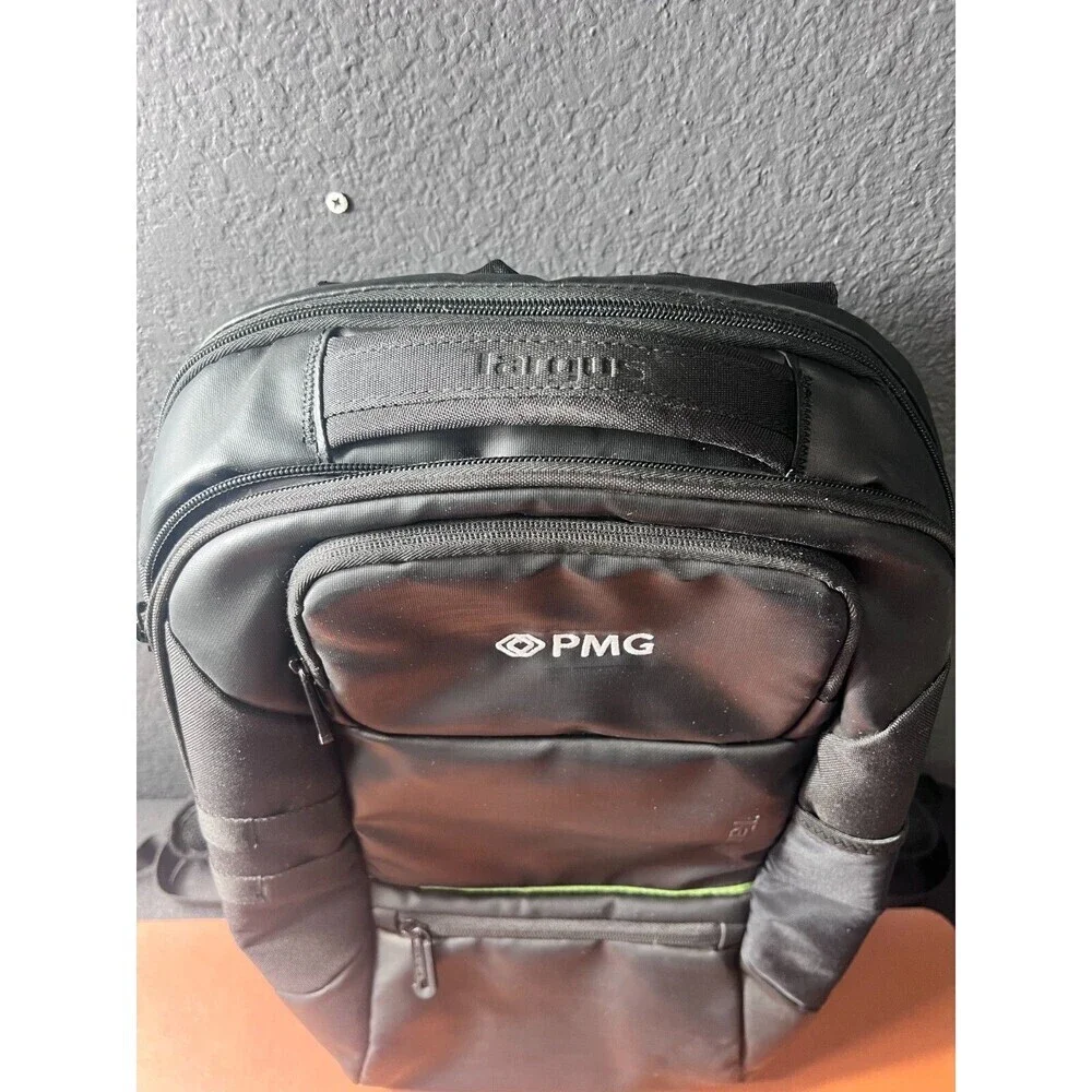 Targus PMG Solid Black Laptop Backpack – Sleek & Versatile for Work or Travel